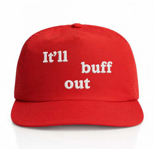 Surf Hat - red nylon snapback
